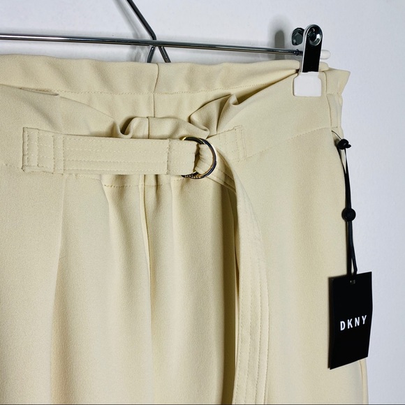 ☑️DKNY Womens Wheat Stretchy Wide Leg Trousers FLYP - Picture 3 of 15